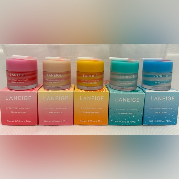 5 Rare Laneige Bespoke Swirl Lip Sleeping Masks - Picture 2 of 8